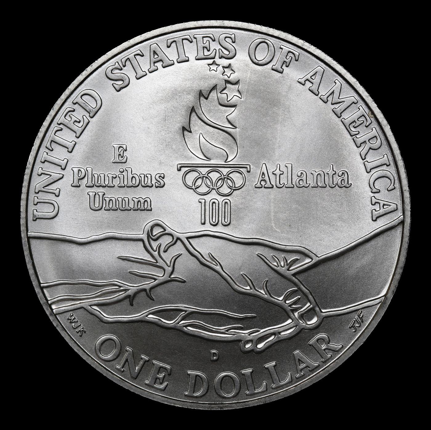 1995-d Olympics Gymnastics Modern Commem Dollar 1 Grades ms69