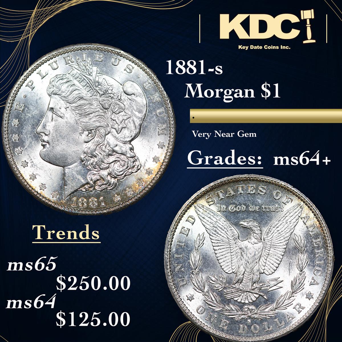 1881-s Morgan Dollar 1 Grades Choice+ Unc