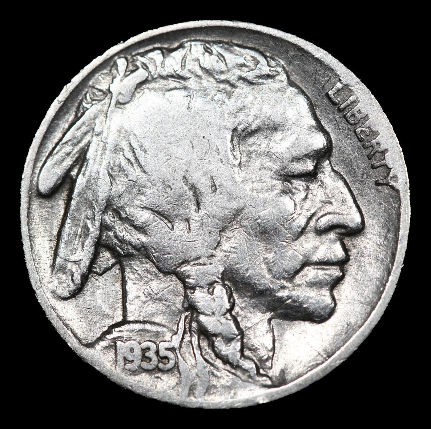 1935-p Buffalo Nickel 5c Grades f+