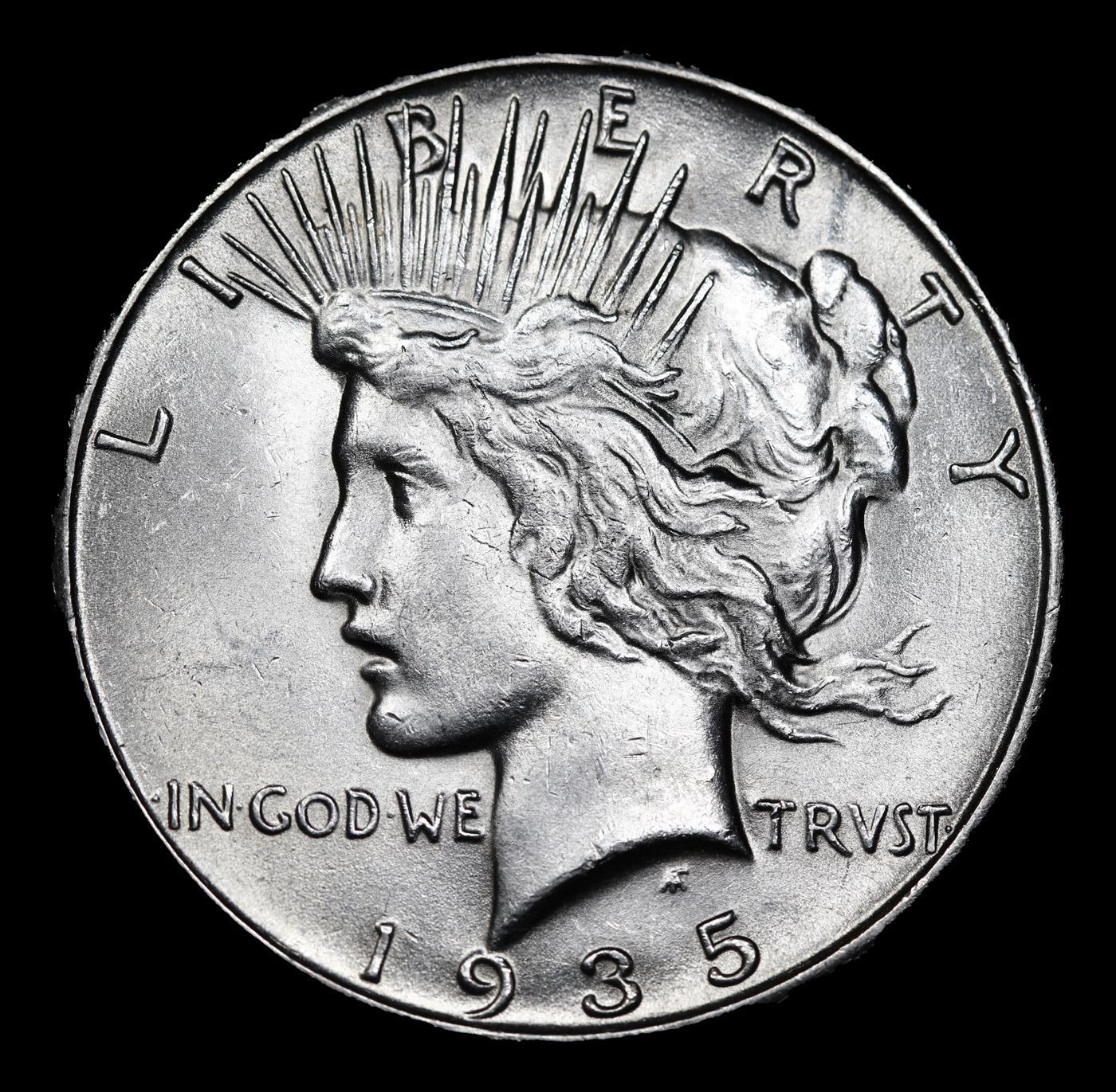 ***Auction Highlight*** 1935-s Peace Dollar 1 Graded ms65+ By SEGS (fc)