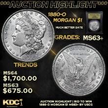 ***Auction Highlight*** 1880-o Morgan Dollar 1 Graded Select+ Unc By USCG (fc)