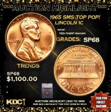 ***Auction Highlight*** 1965 SMS Lincoln Cent TOP POP! 1c Graded sp68 BY SEGS (fc)