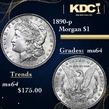 1890-p Morgan Dollar $1 Grades Choice Unc