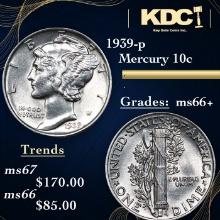 1939-p Mercury Dime 10c Grades GEM++ Unc