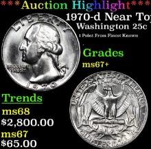 ***Auction Highlight*** 1970-d Washington Quarter Near Top Pop! 25c Graded ms67+ By SEGS (fc)