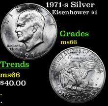 1971-s Silver Eisenhower Dollar $1 Grades GEM+ Unc