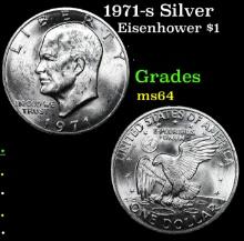 1971-s Silver Eisenhower Dollar $1 Grades Choice Unc