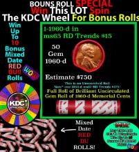 INSANITY The CRAZY Penny Wheel 1000s won so far, WIN this 1960-d BU RED roll get 1-10 FREE Grades