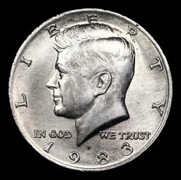 1983-p Kennedy Half Dollar Near Top Pop! 50c Graded ms67 BY SEGS