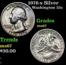 1976-s Silver Washington Quarter 25c Grades GEM++ Unc