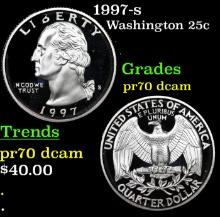 Proof 1997-s Washington Quarter 25c Grades GEM++ Proof Deep Cameo