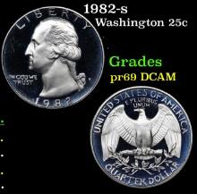 Proof 1982-s Washington Quarter 25c Grades GEM++ Proof Deep Cameo