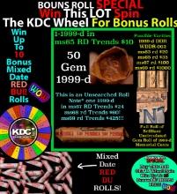 INSANITY The CRAZY Penny Wheel 1000’s won so far, WIN this 1999-d BU RED roll get 1-10 FREE