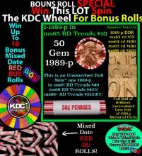 INSANITY The CRAZY Penny Wheel 1000’s won so far, WIN this 1989-p BU RED roll get 1-10 FREE