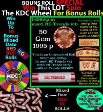 INSANITY The CRAZY Penny Wheel 1000’s won so far, WIN this 1995-p BU RED roll get 1-10 FREE