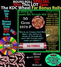 CRAZY Penny Wheel Buy THIS 1979-p solid Red BU Lincoln 1c roll & get 1-10 BU Red rolls FREE WOW