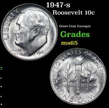 1947-s Roosevelt Dime 10c Grades GEM Unc