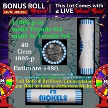 1-5 FREE BU Nickel rolls with win of this 1995-p 40 pcs Brandt $2 Nickel Wrapper
