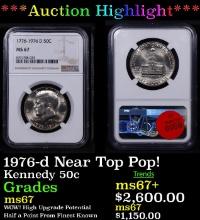 ***Auction Highlight*** NGC 1976-d Kennedy Half Dollar Near Top Pop! 50c Graded ms67 BY NGC (fc)
