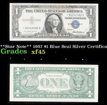 **Star Note** 1957 $1 Blue Seal Silver Certificate Grades xf+