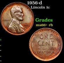 1956-d Lincoln Cent 1c Grades GEM++ RB