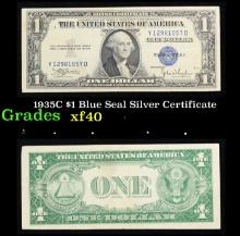 1935C $1 Blue Seal Silver Certificate Grades xf