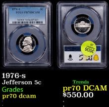 Proof PCGS 1976-s Jefferson Nickel 5c Graded pr70 dcam By PCGS