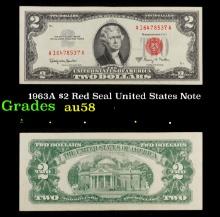 1963A $2 Red Seal United States Note Grades Choice AU/BU Slider