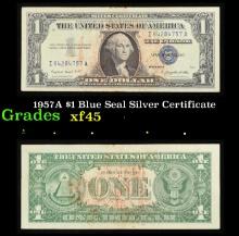 1957A $1 Blue Seal Silver Certificate Grades xf+