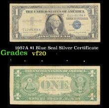 1957A $1 Blue Seal Silver Certificate Grades vf, very fine