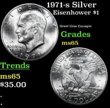 1971-s Silver Eisenhower Dollar $1 Grades GEM Unc