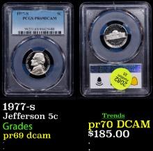 Proof PCGS 1977-s Jefferson Nickel 5c Graded pr69 dcam By PCGS