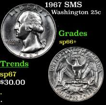 1967 SMS Washington Quarter 25c Grades sp66+