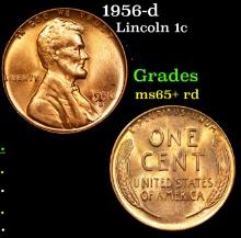 1956-d Lincoln Cent 1c Grades Gem+ Unc RD
