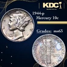 1944-p Mercury Dime 10c Grades Select Unc