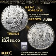***Auction Highlight*** 1893-o Morgan Dollar $1 Graded au58 By SEGS (fc)