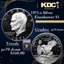 Proof 1971-s Silver Eisenhower Dollar 1 Graded pr70 dcam BY SEGS