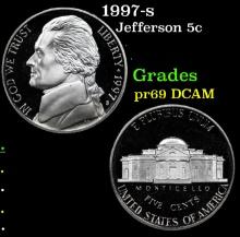 Proof 1997-s Jefferson Nickel 5c Grades GEM++ Proof Deep Cameo