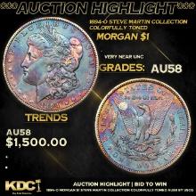 ***Auction Highlight*** 1894-o Morgan Dollar Steve Martin Collection Colorfully Toned $1 Graded Choi