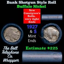 Buffalo Nickel Shotgun Roll in Old Bank Style 'Bell Telephone' Wrapper 1927 & s Mint Ends