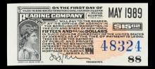 Vintage May 1989 Reading Company Railway Philidelphia, PA $15.63 Bond Grades Select CU