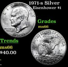1971-s Silver Eisenhower Dollar 1 Grades GEM+ Unc