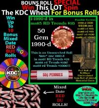 CRAZY Penny Wheel Buy THIS 1999-d solid Red BU Lincoln 1c roll & get 1-10 BU Red rolls FREE WOW