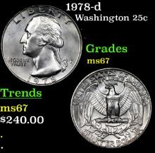 1978-d Washington Quarter 25c Grades GEM++ Unc