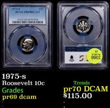 PCGS 1975-s Proof Roosevelt Dime 10c Graded pr69 dcam By PCGS