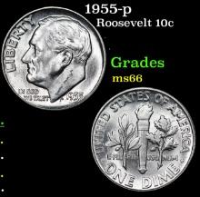 1955-p Roosevelt Dime 10c Grades GEM+ Unc