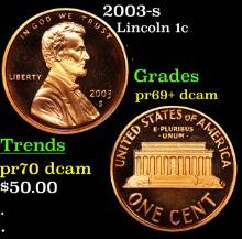 2003-s Proof Lincoln Cent 1c Grades GEM++ Proof Deep Cameo