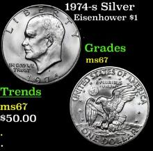 1974-s Silver Eisenhower Dollar 1 Grades GEM++ Unc