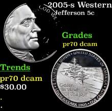 2005-s Western Waters Proof Jefferson Nickel 5c pr70 dcam SEGS