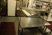 30x48" Stainless Steel Table w/ Dbl Overshelf
